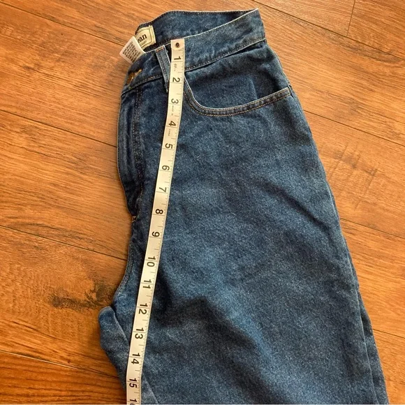 Vintage L.L. Bean Flannel Lined Denim Jeans High Rise Mom Jeans Size 12 Petite - Picture 8 of 8